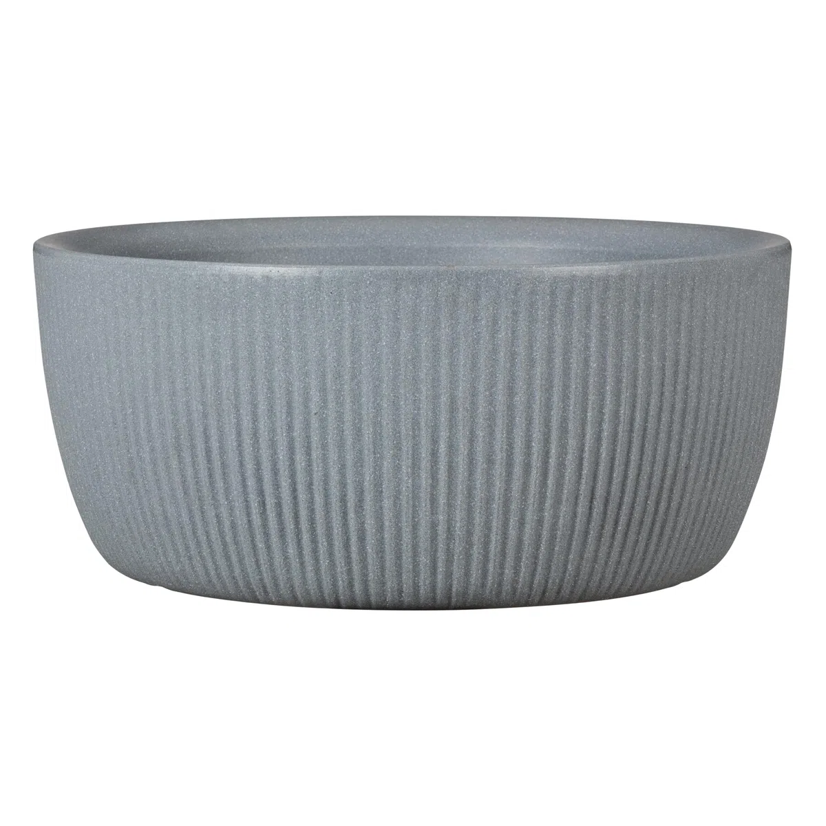 Scheurich Linetto Bowl 40 Pot de Fleurs Rond en Plastique recyclé Gris Pierre Utilisation en extérieur