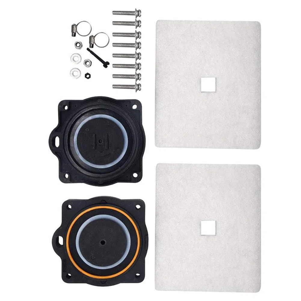 HP60/80 Kit de reconstruction de pompe à air compatible avec les aérateurs HP 80, HP 60, HP-80-0110, diaphramme, filtre et kit de vis inclus