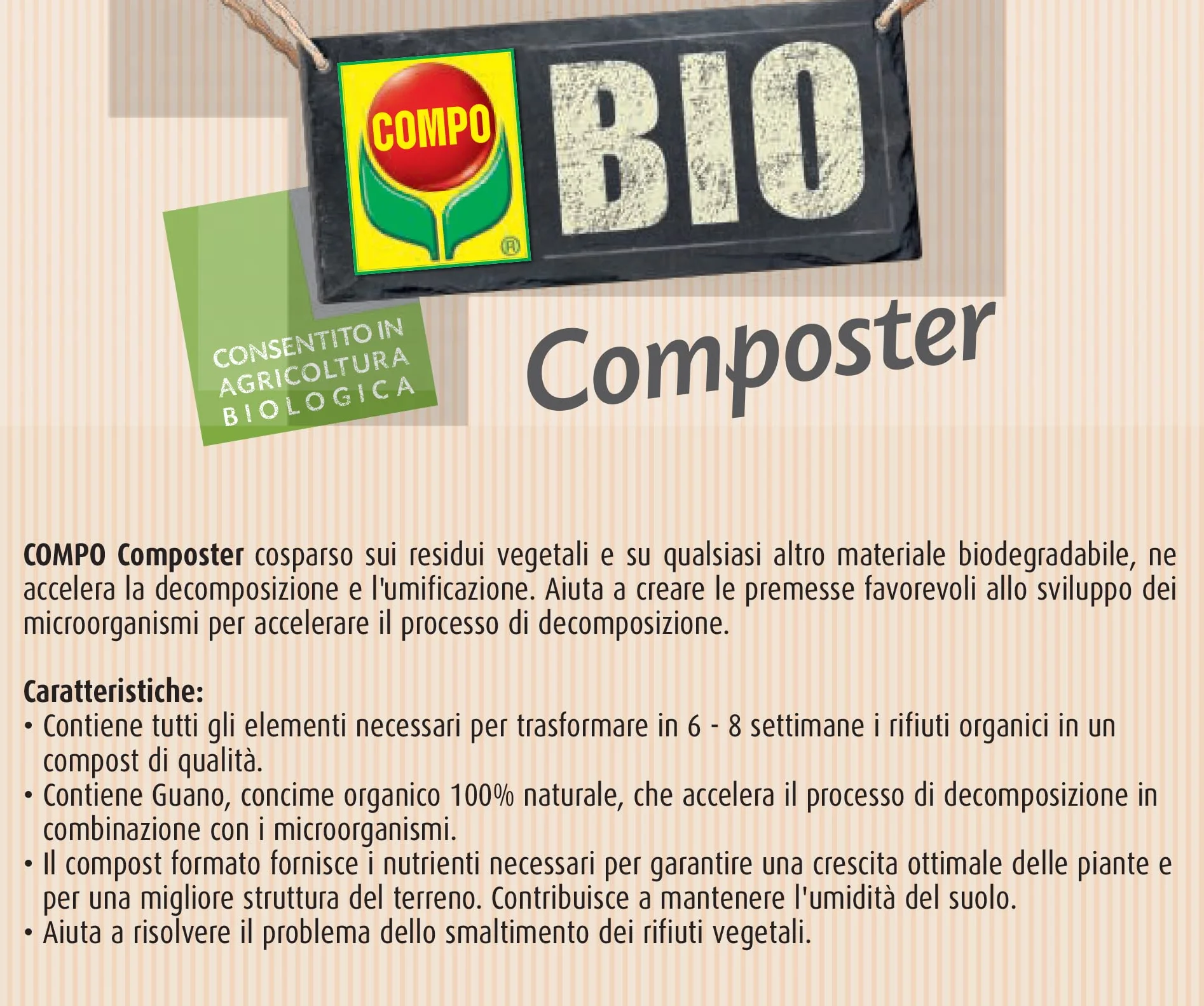 COMPO BIO Composter, accélérateur de décomposition des résidus végétaux, 1,8 kg