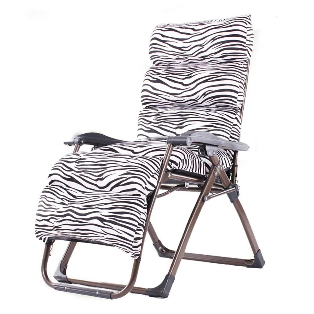 Chaise longue inclinable réglable pour une utilisation en intérieur et en extérieur, supporte 150 kg, chaise de patio pliante rembourrée et confortable (couleur : 1005)