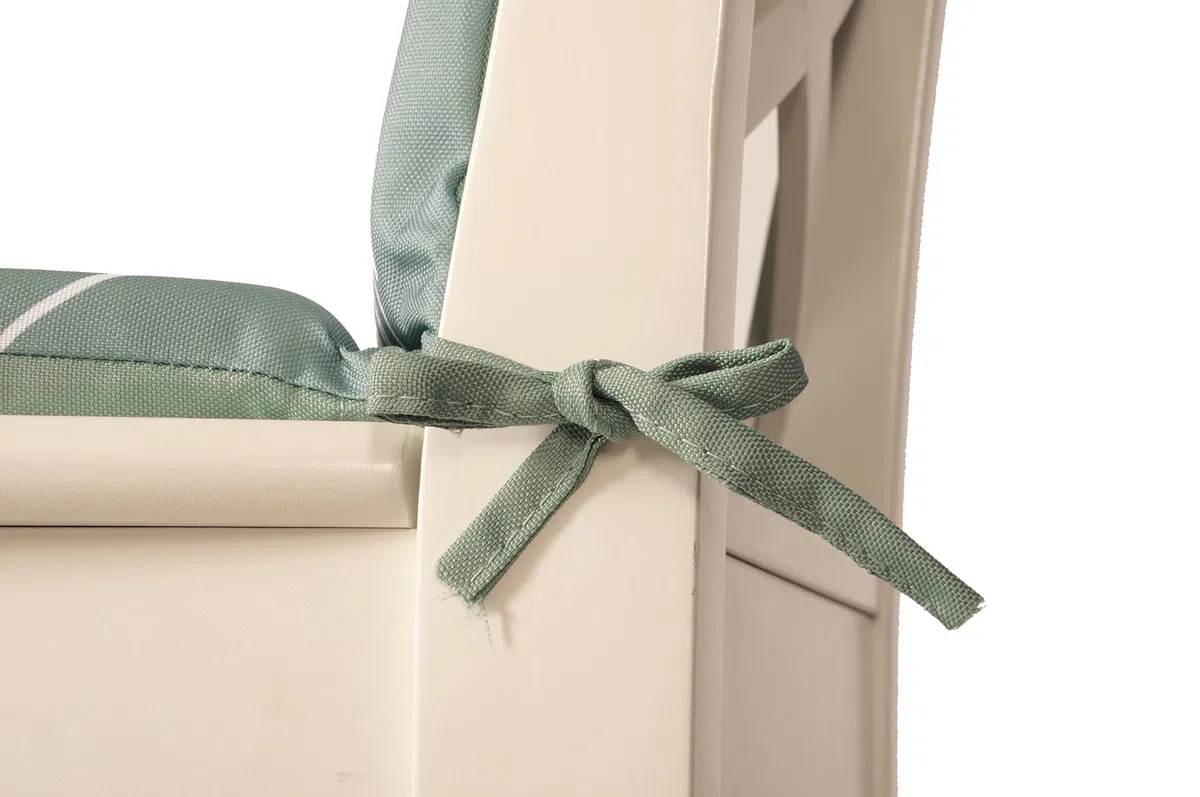 Atout Ciel Coussin de Fauteuil d'extérieur Bicolore en Tissu déperlant 90x40cm, 4 Variantes, Imprime Vert/Uni Vert