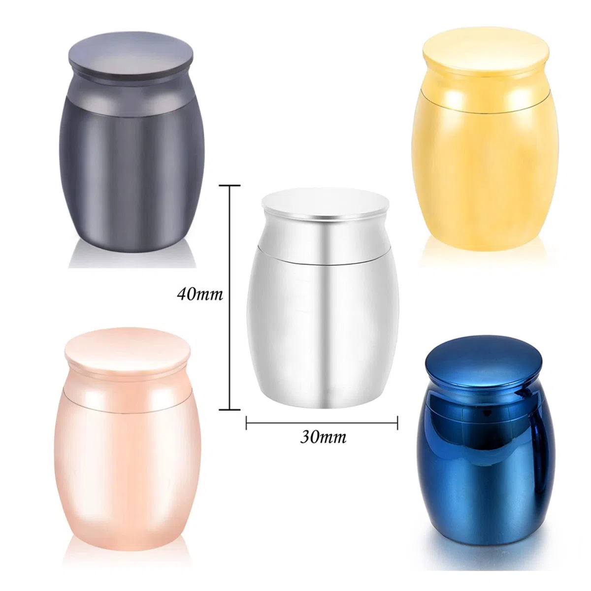 LZHLMCL Cendres Humaines Urnes 40Mm Petites Urnes Cendres Humaines Mini Arbre De Vie Urnes De Crémation Cendres Mémorial Cendres Titulaire Bleu