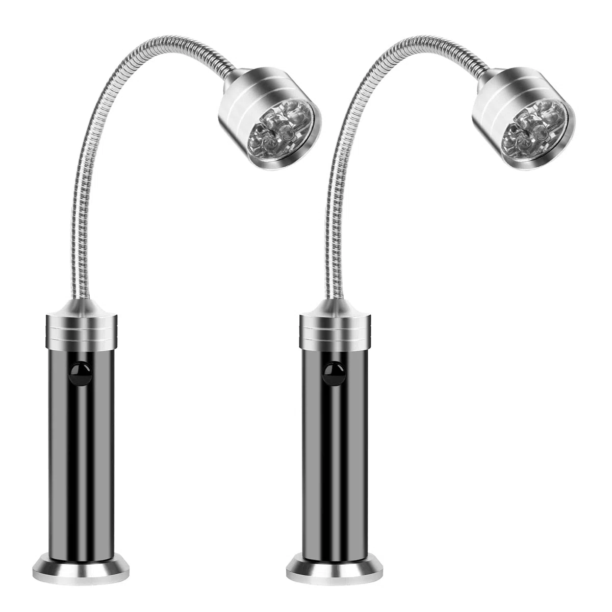 Lampe pour Barbecue, Lot de 2 Lumières LED Barbecue Grill, Base Magnétique Rotation à 360° Flexible, pour Camping, Barbecue, Fête, Extérieur