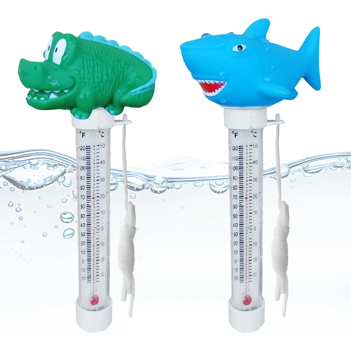 AUNGCSH 2 Stück Thermometre Piscine, Flottant Thermomètre Piscine, Thermomètre de Piscine, Convient Aux Piscines Intérieures et Extérieures, Aux Aquariums et Aux Aquariums (Bleu)