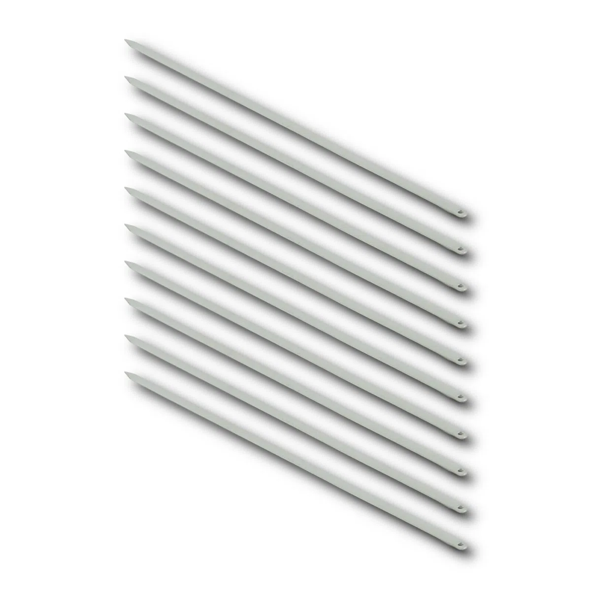 Lot de 10 brochettes longues en acier inoxydable - 40 cm - Fourchette à viande extra longues - Accessoires de barbecue plats - Évitez la formation de rouille, brochettes Adana et brochettes
