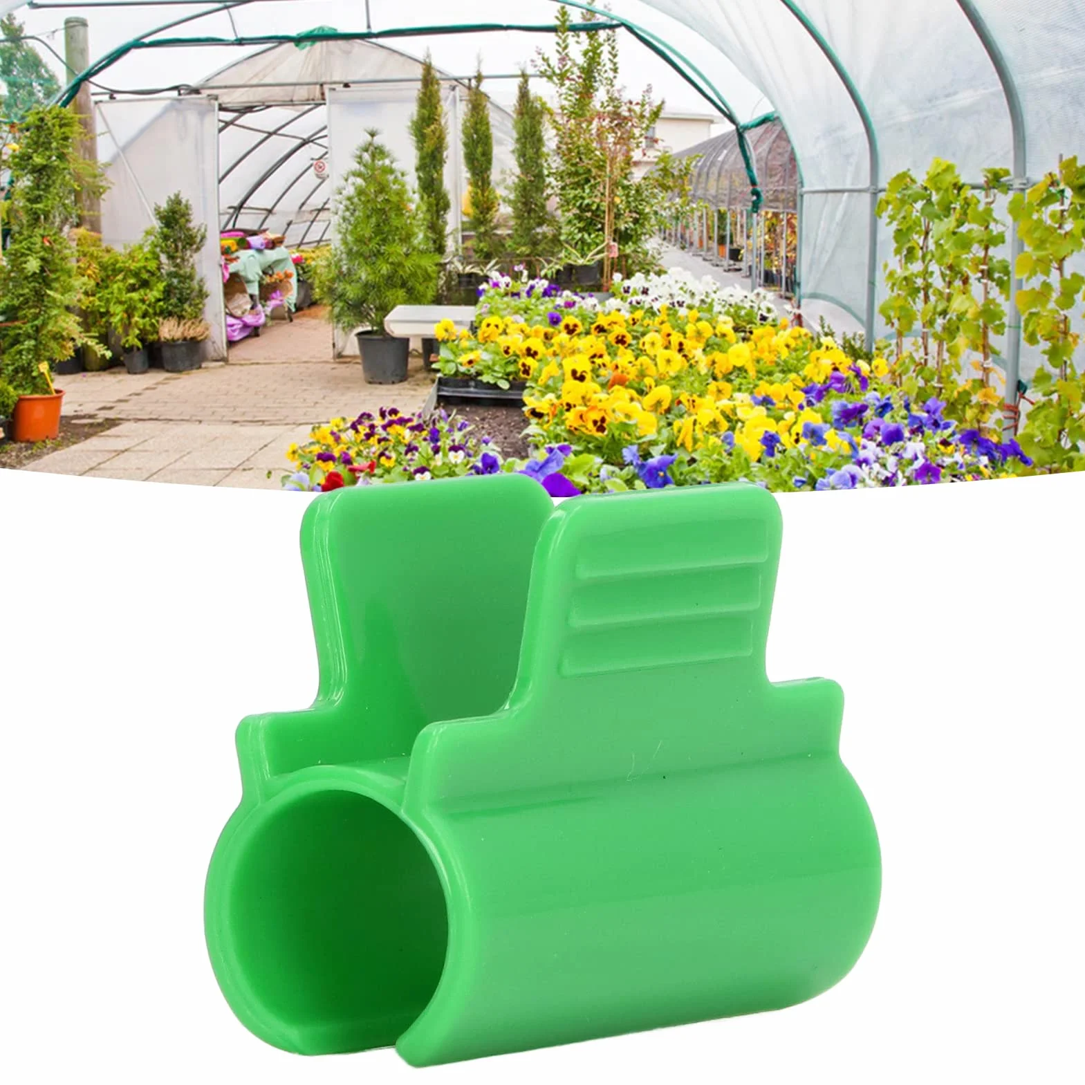 Tissting 24 Pièces Pinces de Serre 19mm pour Support de Plante et Filet D'ombrage - Clips de Cerceau de Tunnel en Plastique Durable pour Serres et Jardin, Conception Antidérapante et Large Utilisation