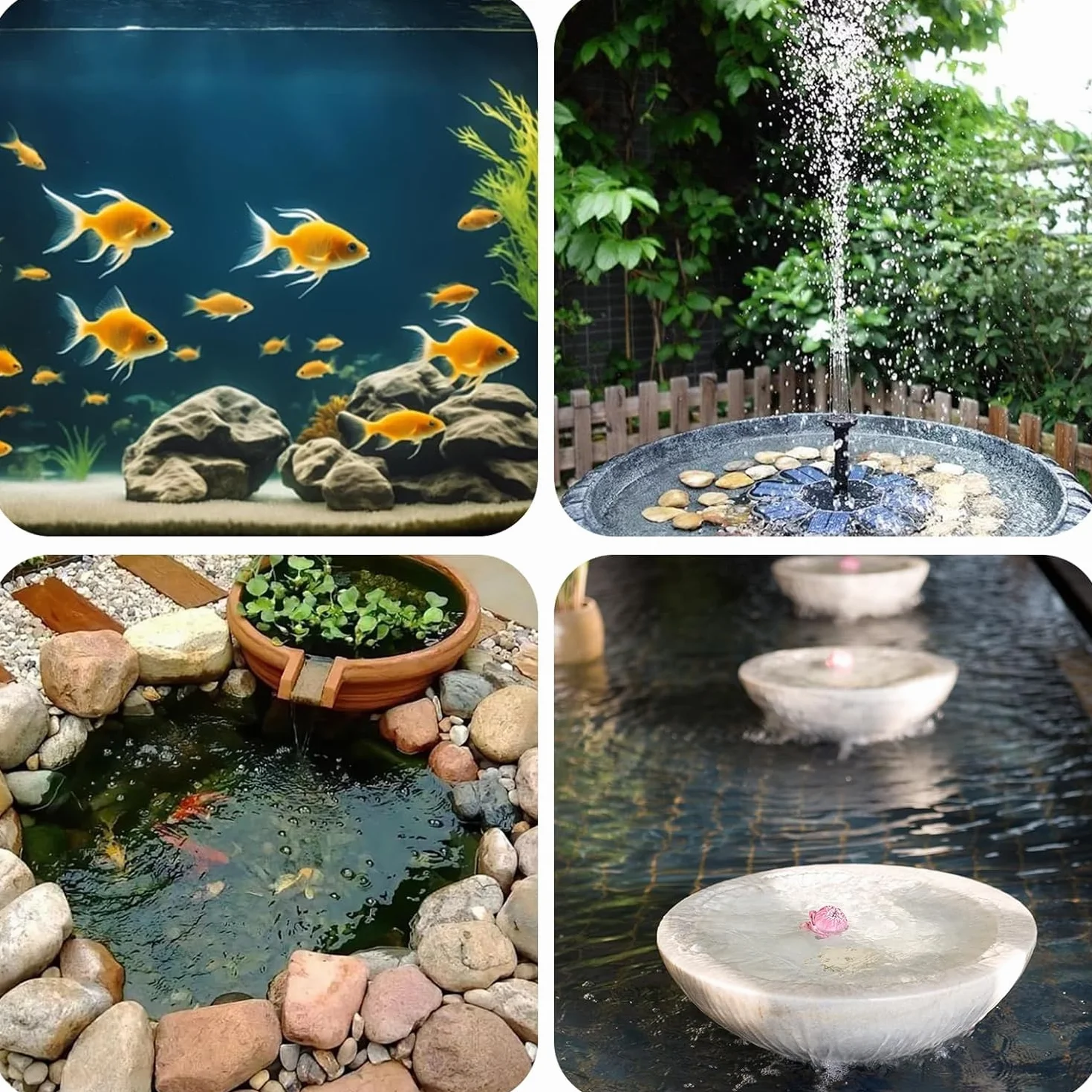 Lot de 9 boules flottantes argentées avec 3 feuilles de lotus flottantes pour mini étang, terrasse, bassin, fontaine solaire, jardin, balcon, bassin, décoration