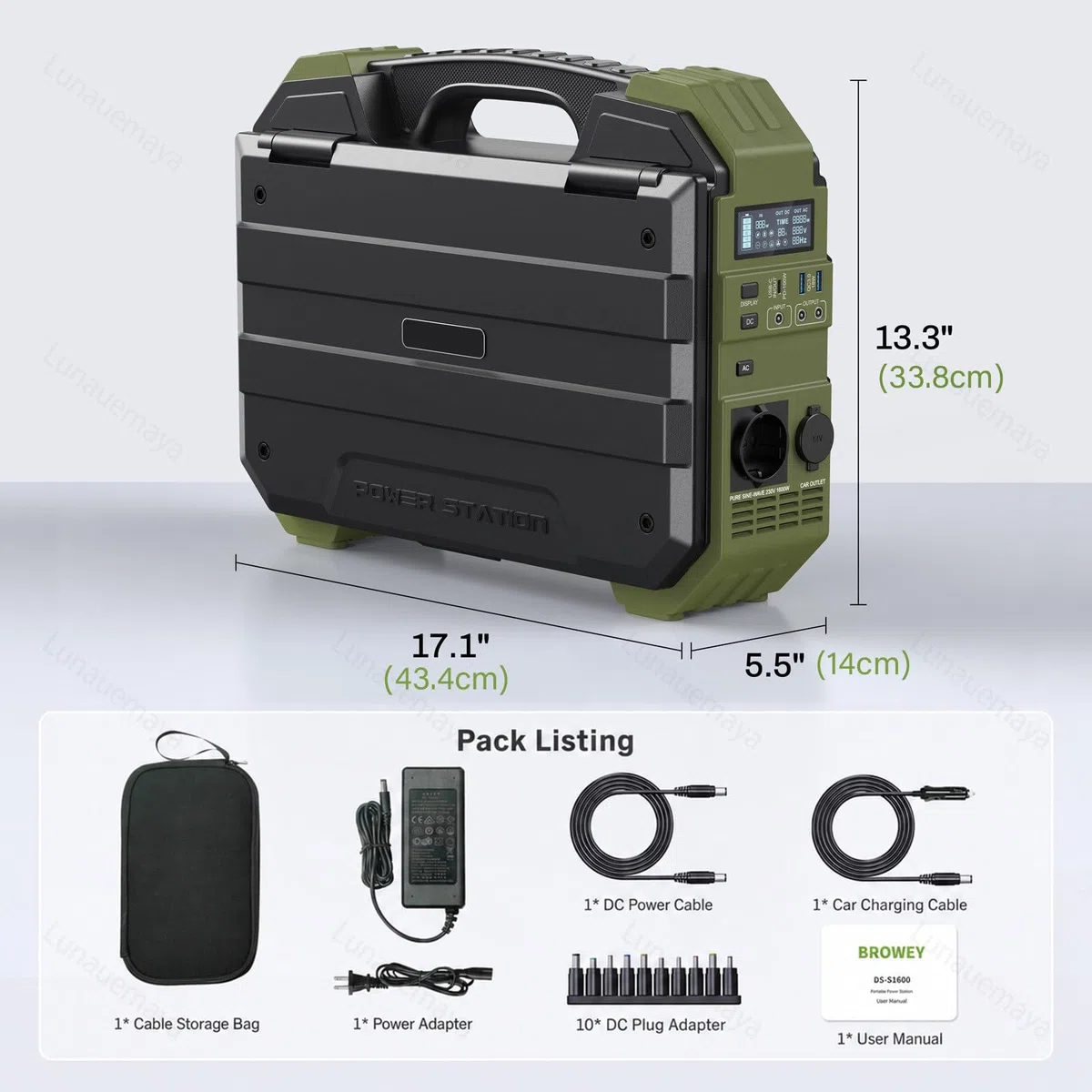 Station d'Énergie Portable 1600W 1024Wh pour Secours Domestique & Camping