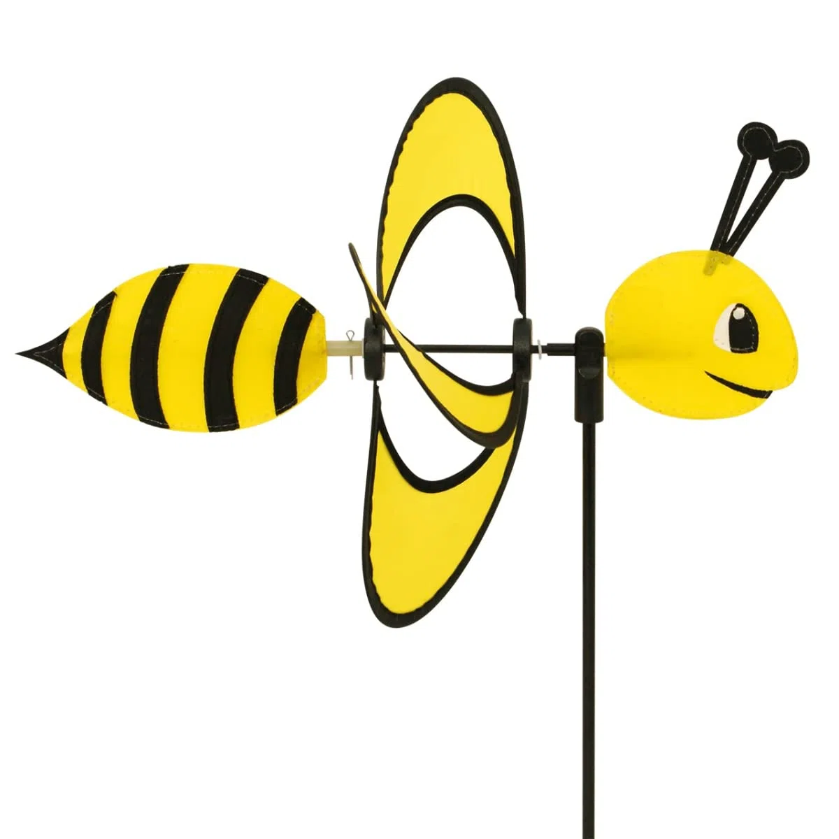 CIM Girouette - Little Magic Bee - résiste aux UV et aux intempéries - Ø28cm, Motif: 35x13cm, Hauteur Totale: 85cm - INCL. Tige en Fibre de Verre