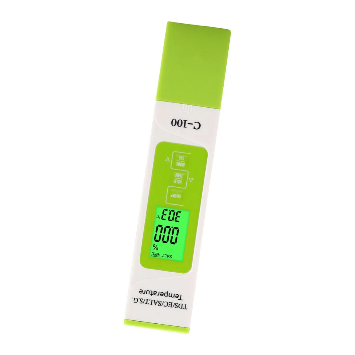 C 100 5 en 1 Salinité TDS EC Testeur D'eau de Mer Multifonction Testeur de Qualité de L'eau avec Rétro éclairage Numérique PH mètre TDS Pen Zero Water Quality PPM Tester Meter pour Piscine D'eau Potab