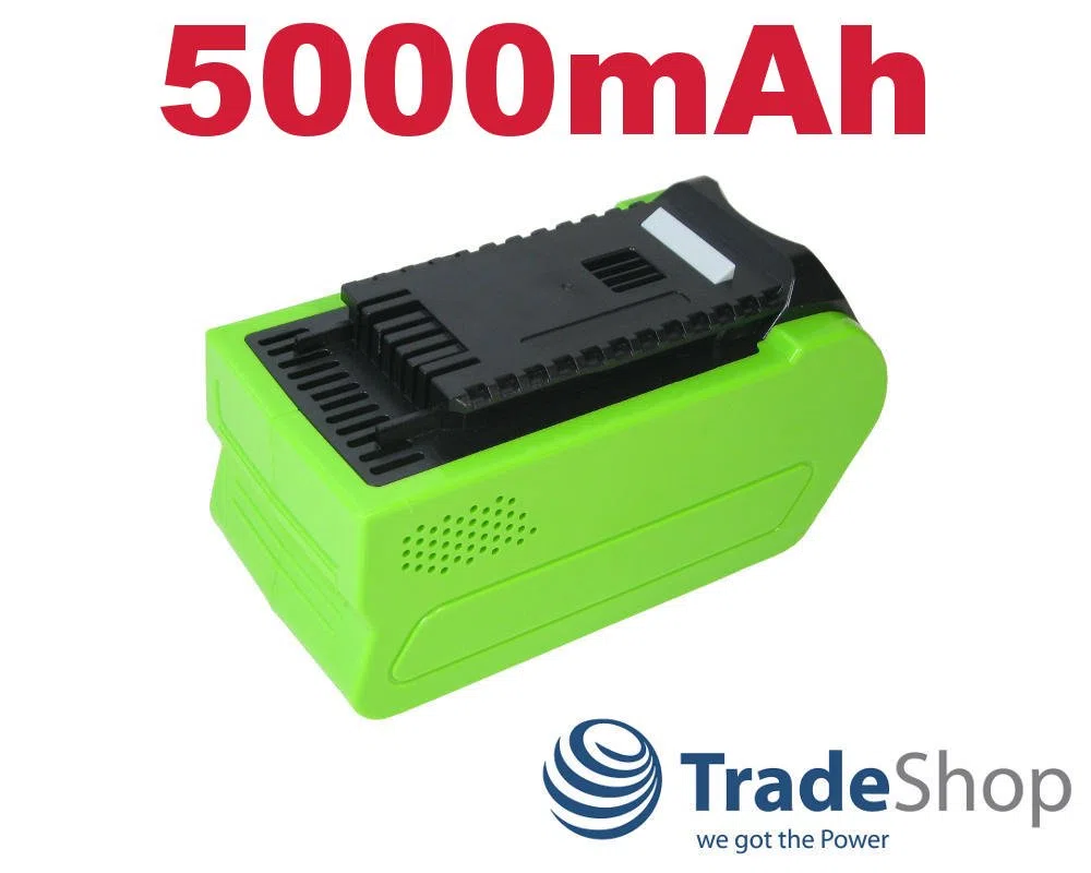 Trade Boutique Premium Batterie LiIon, 40 V5000 mAh200 WH Remplace Greenworks Tools 29472 29282 2601102 20302 2601402 29727 pour G de Max Tondeuse à Gazon 2500007 2500107 2500207 Tondeuse à Gazon,