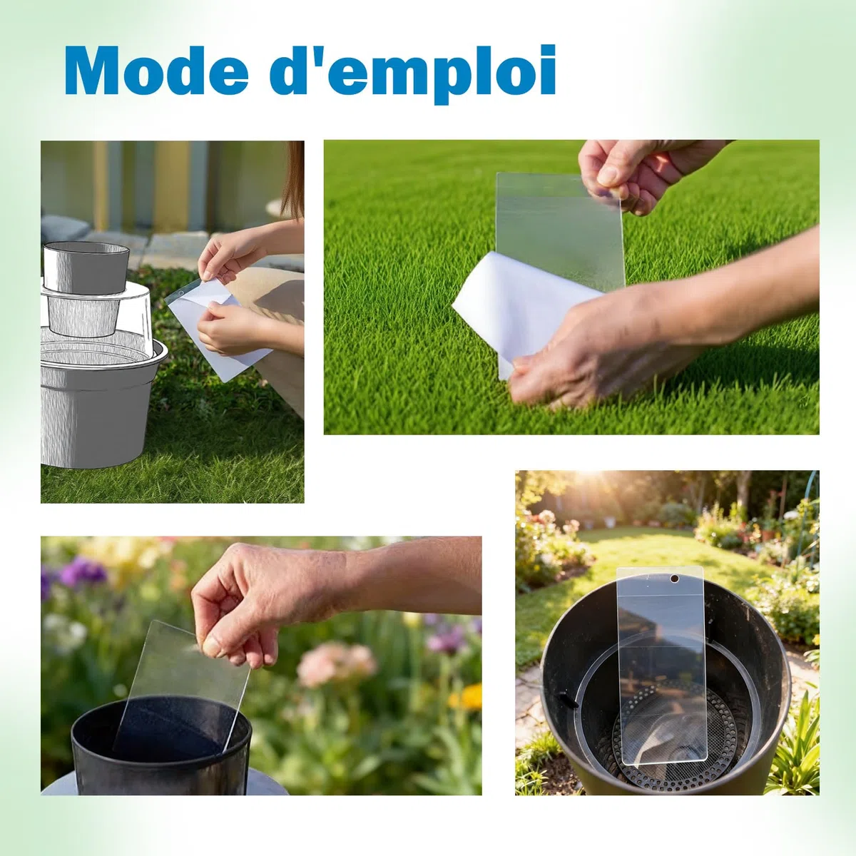 Pack de 60 Fiches Collantes Compatibles avec Piège BIOGENT BG-GAT/BG-GAT2 – Recharges Adhésives Double Face | Version améliorée disponible : recherchez " Appat Fiches Collantes " Disponible
