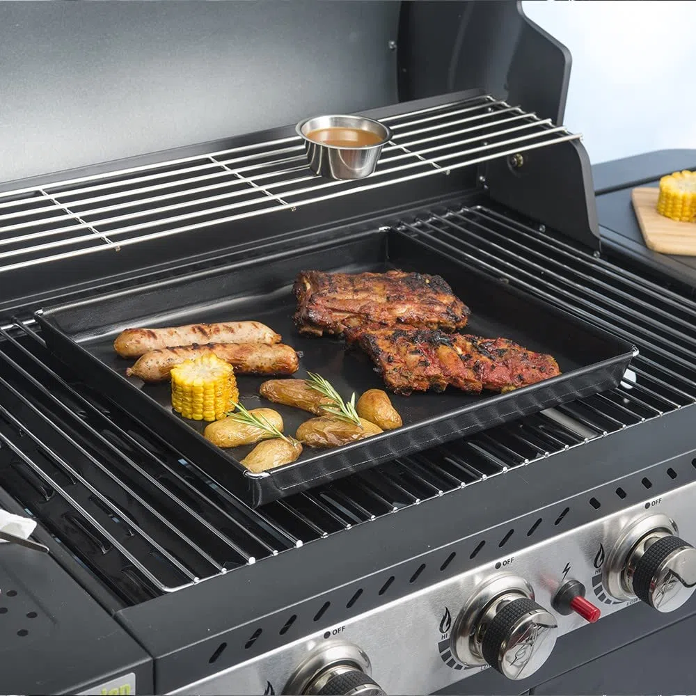 Durandal Selection Plaque barbecue 3 Litres | Grand plat de cuisson barbecue | Plaque four antiadhésive| Plaque de cuisson four