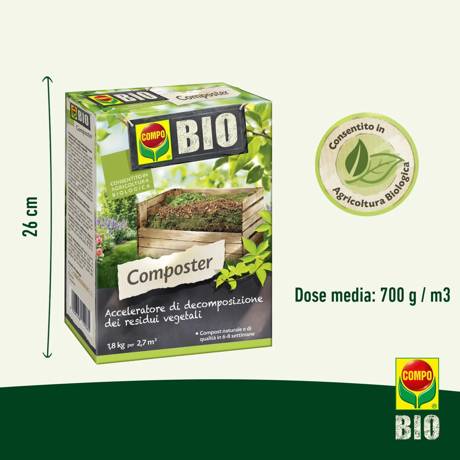 COMPO BIO Composter, accélérateur de décomposition des résidus végétaux, 1,8 kg