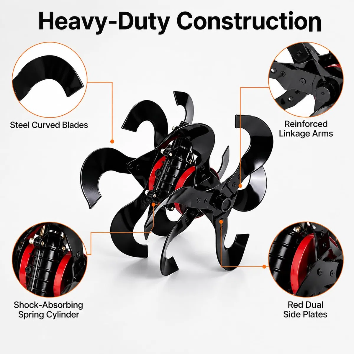 Cultivateur pour Einhell GB-BC 52, Accessoire de binage et de désherbage