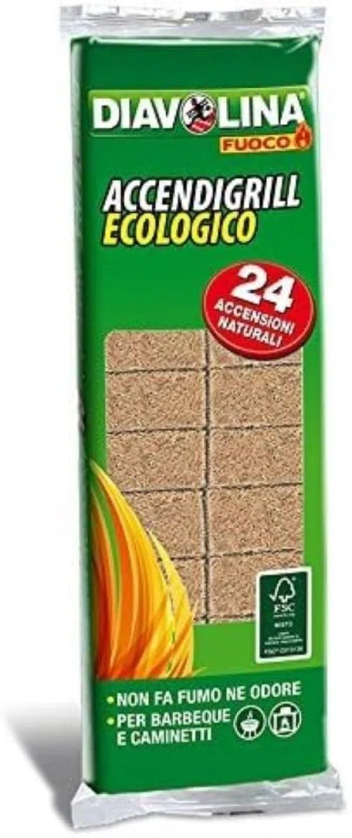 Diavolina accendigrill écologique 24 Cubes