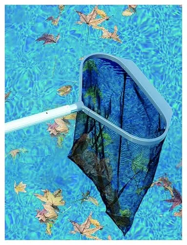 Épuisette de piscine robuste avec maille fine pour le nettoyage de la piscine, convient aux poteaux standard