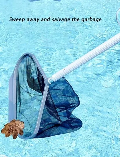 Épuisette de piscine robuste avec maille fine pour le nettoyage de la piscine, convient aux poteaux standard