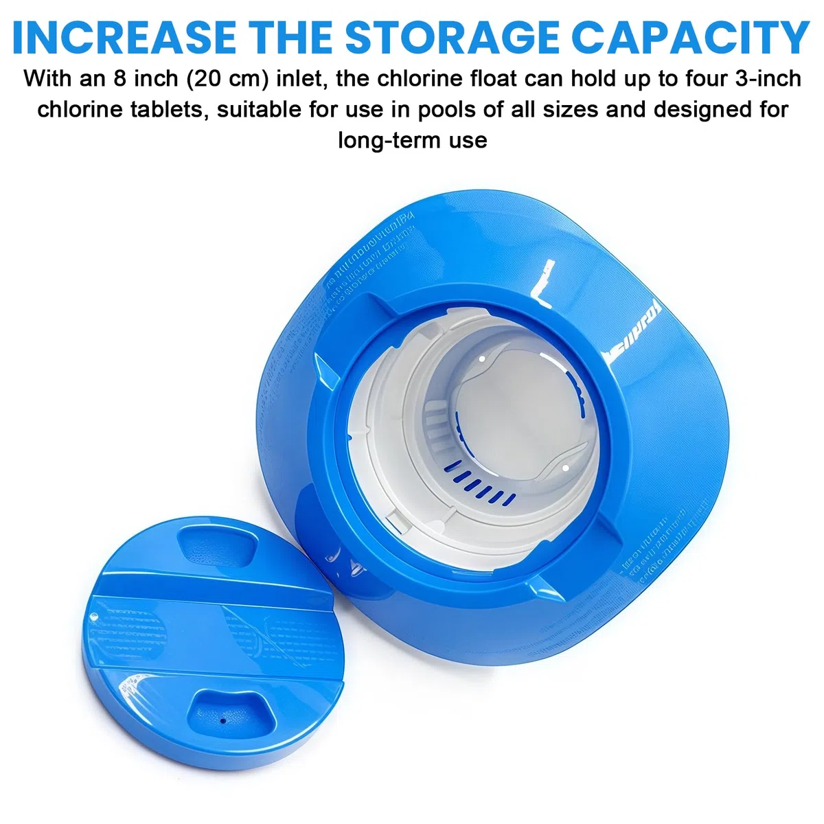 Sporgo Flotteur doseur de 20,3 cm pour piscine : distributeur de chlore réglable pour utilisation en spa et en extérieur - Eau propre et claire