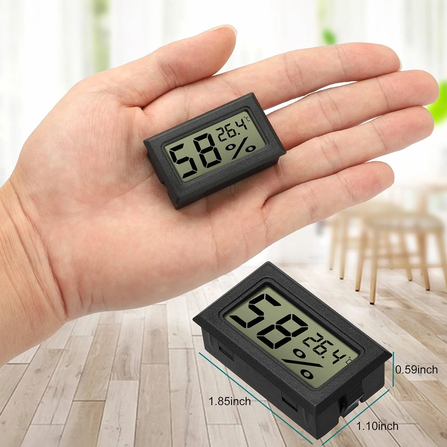 EEEKit Hygromètre Thermomètre Intérieur, 8PCS Thermomètres Hygromètres, Capteur d 'Humidité et de Température Ambiance pour la Maison, Celsius