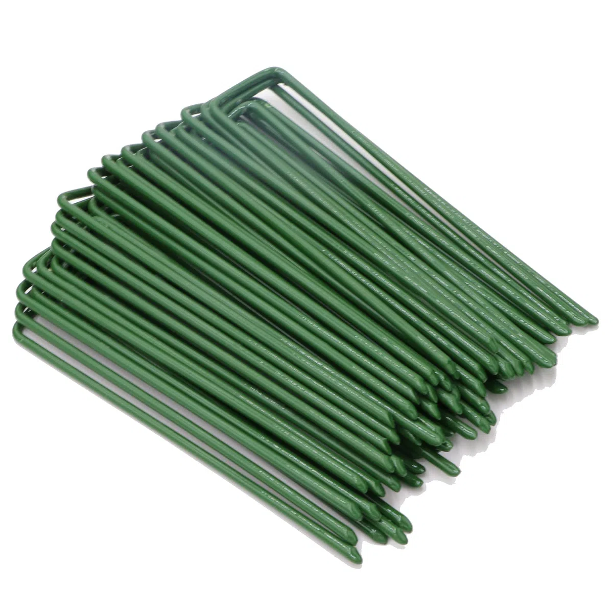 Lot de 40 piquets d'ancrage de jardin pour sécuriser le gazon - Piquets en acier en forme de U - Piquets de tente pour lutter contre les mauvaises herbes - Membrane de paysage - Filet de gazon