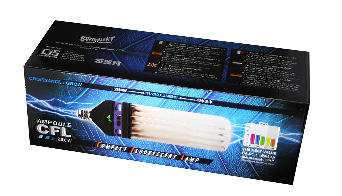 Ampoule à économie d'énergie 250 W 6400 K Grow