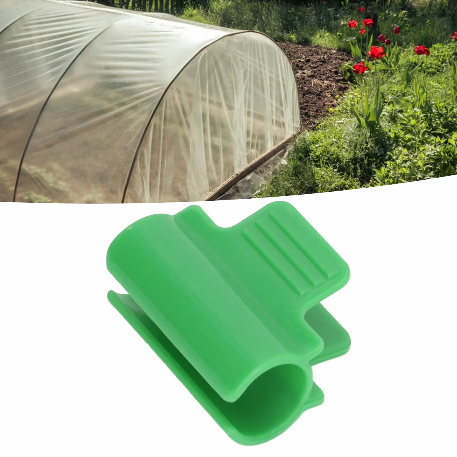 Tissting 24 Pièces Pinces de Serre 19mm pour Support de Plante et Filet D'ombrage - Clips de Cerceau de Tunnel en Plastique Durable pour Serres et Jardin, Conception Antidérapante et Large Utilisation