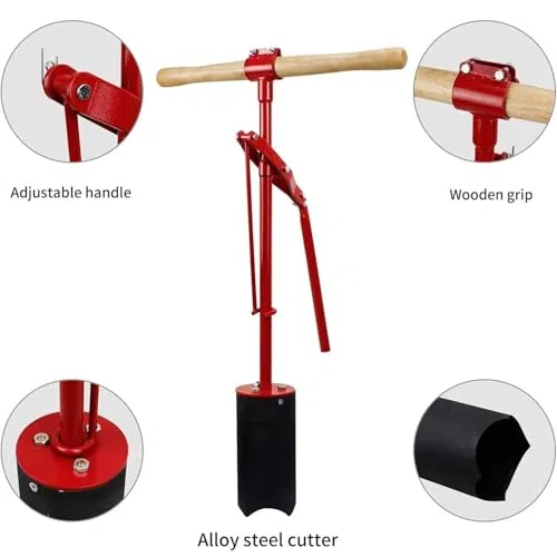 Coupe-trou de golf, pelle verte manuelle avec poignée, machine de forage de gazon d'extérieur pour boucher l'herbe de jardin