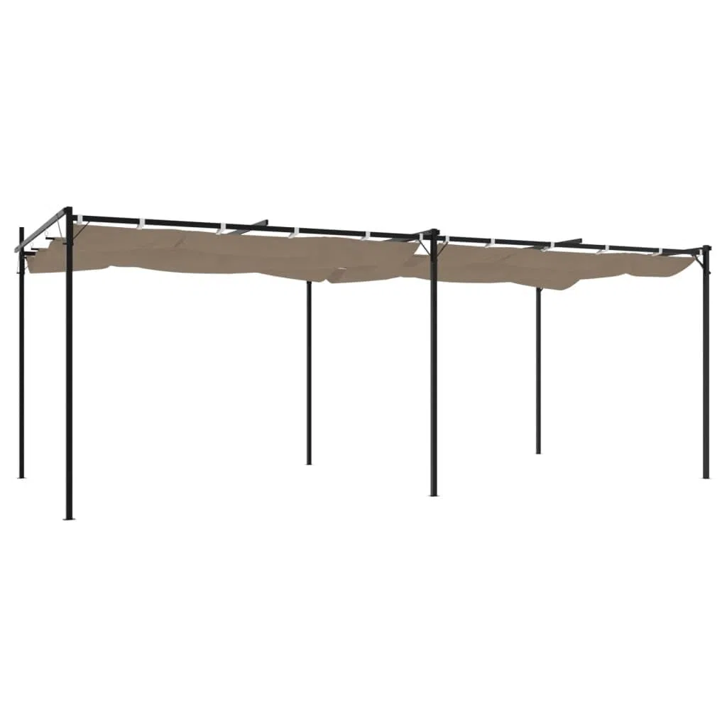 Pergola Acier et Aluminium Taupe 589x292x230 cm