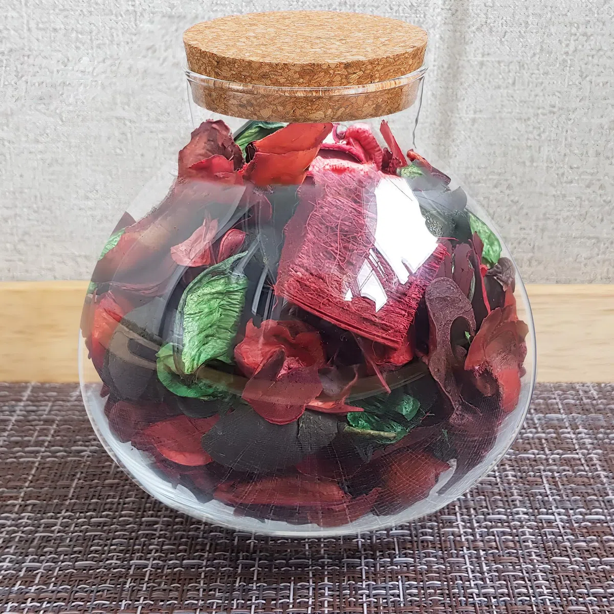 Ciieeo Bouteille Terrarium Ronde avec Bouchon en Liège en Verre Lisse sans Bavures, pour Décoration Intérieure et Stockage de Mousse