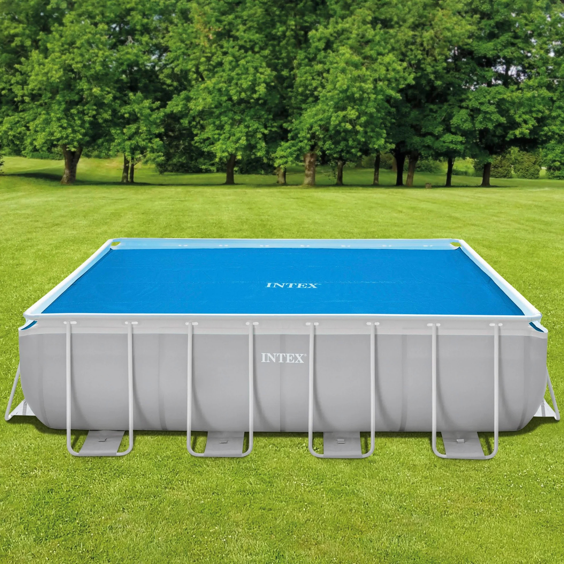 Intex - 28028 - Bâche à Bulles Rectangulaire 3,78m x 1,86m pour piscines 4m x 2m