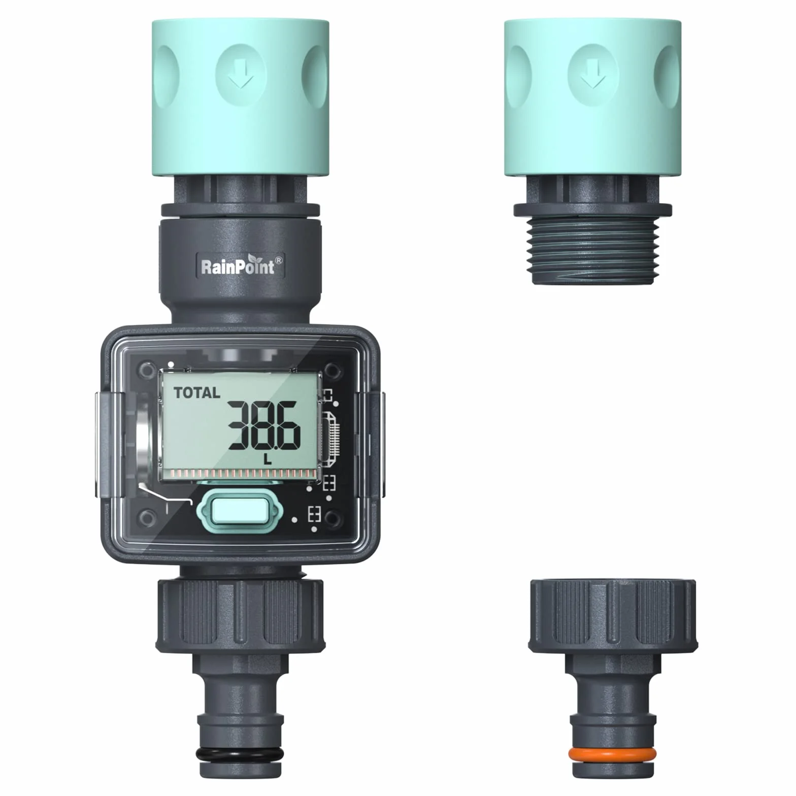 RAINPOINT Compteur d'eau, minuterie d'eau Pratique pour Le Jardin, 4 Modes de contrôle de la consommation, alimentés par des Piles