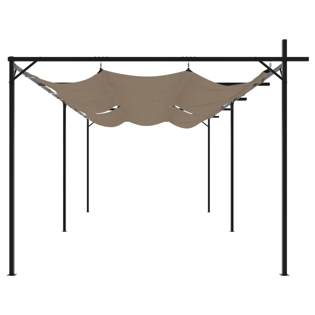 Pergola Acier et Aluminium Taupe 589x292x230 cm