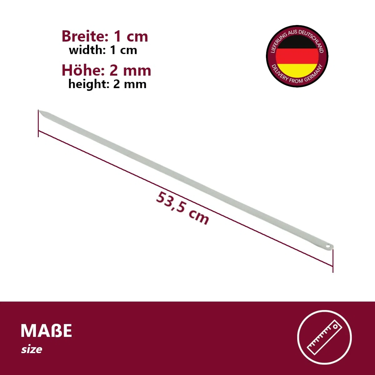 Lot de 10 brochettes longues en acier inoxydable - 40 cm - Fourchette à viande extra longues - Accessoires de barbecue plats - Évitez la formation de rouille, brochettes Adana et brochettes