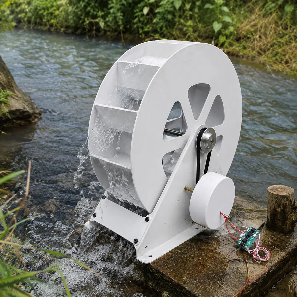 Générateur de turbine à eau portable pour flux hors réseau, kit micro hydroélectrique alimenté par débit, fonctionnement silencieux, construction en acier durable