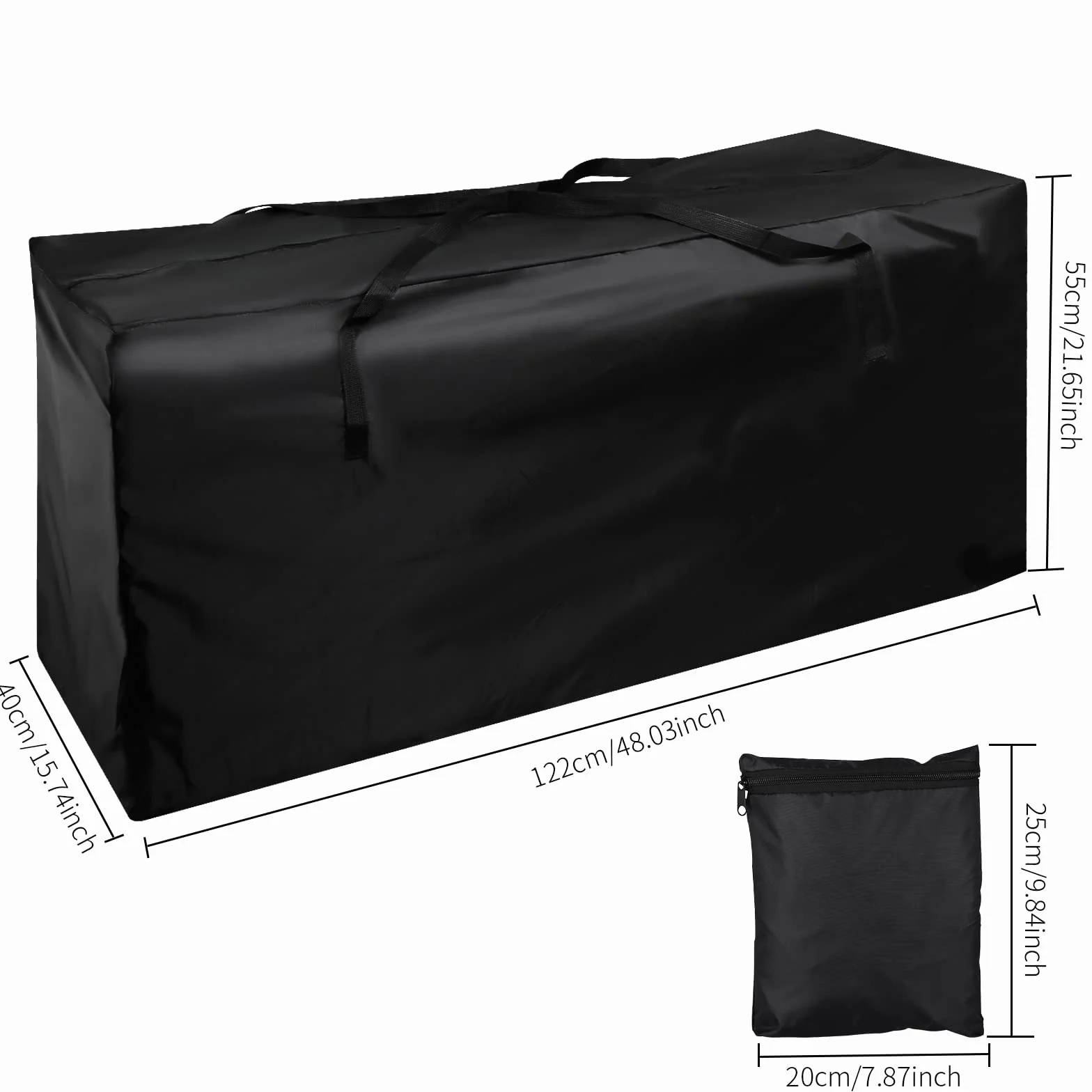 Sac de Rangement Housse de Rangement de Coussin Iimperméable,Étanche à la Poussière, Anti-UV, Robuste Tissu Sac de Coussin pour Jardin,Terrasse,Meubles