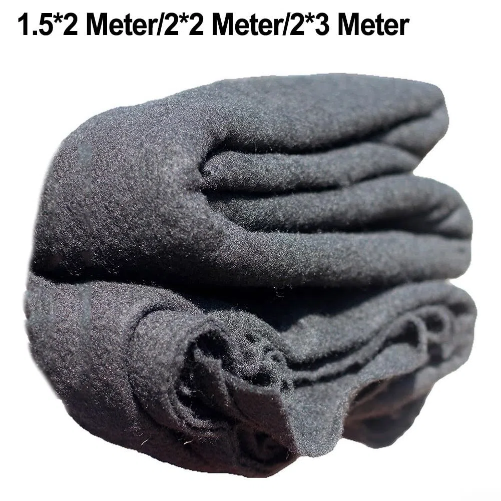 Bâche de protection pour étang de jardin - En non-tissé - Noir - Protection contre les pierres, les racines - Géotextile - 2 x 2 m