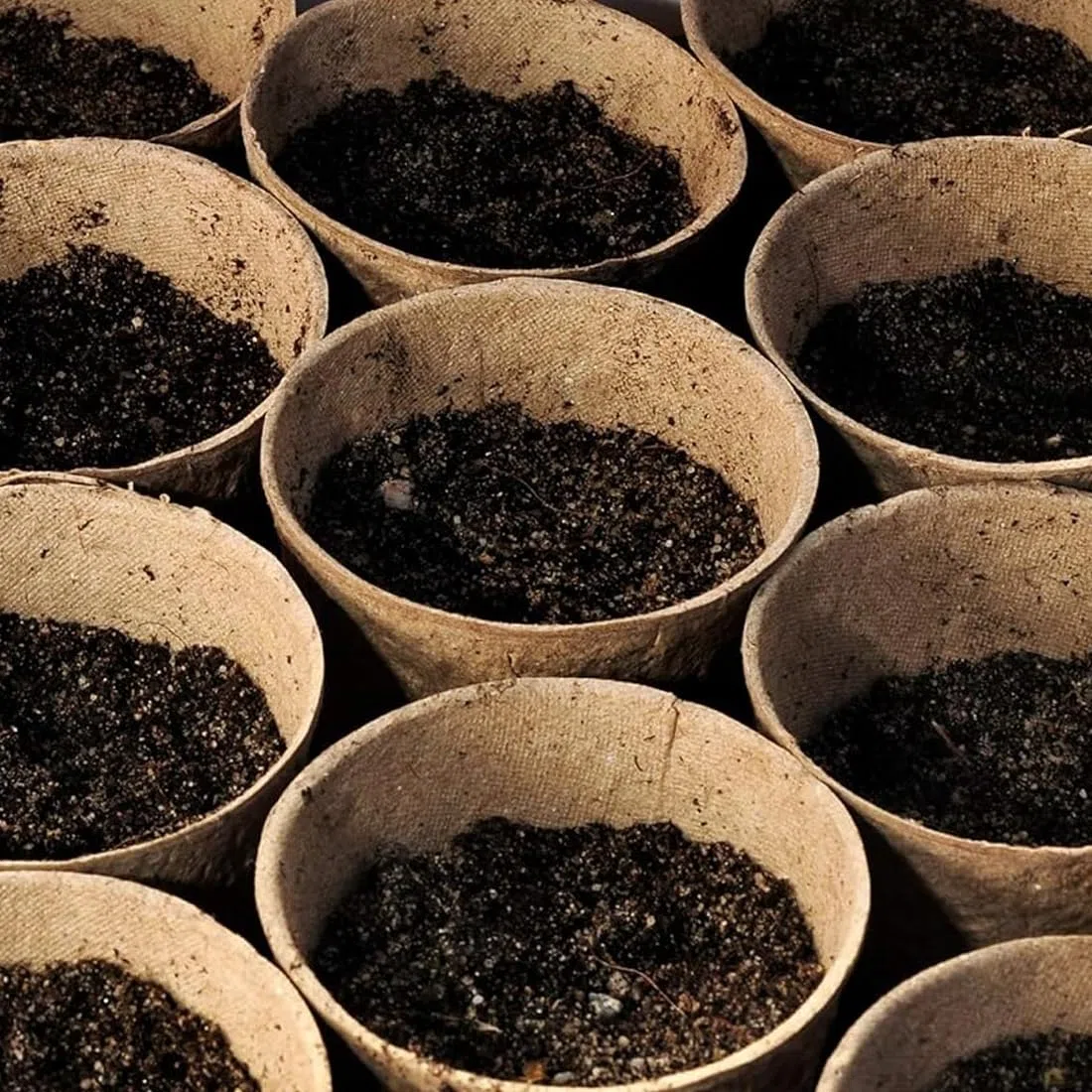 Pots de Culture Biodégradables Godets Plantes Fibre Pots de Tourbe pour Jardin 50 Pièces