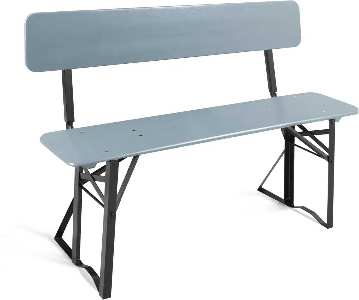 Stagecaptain BBB-119 GY Hirschgarten Banc de Fête avec Dossier 119 cm Gris