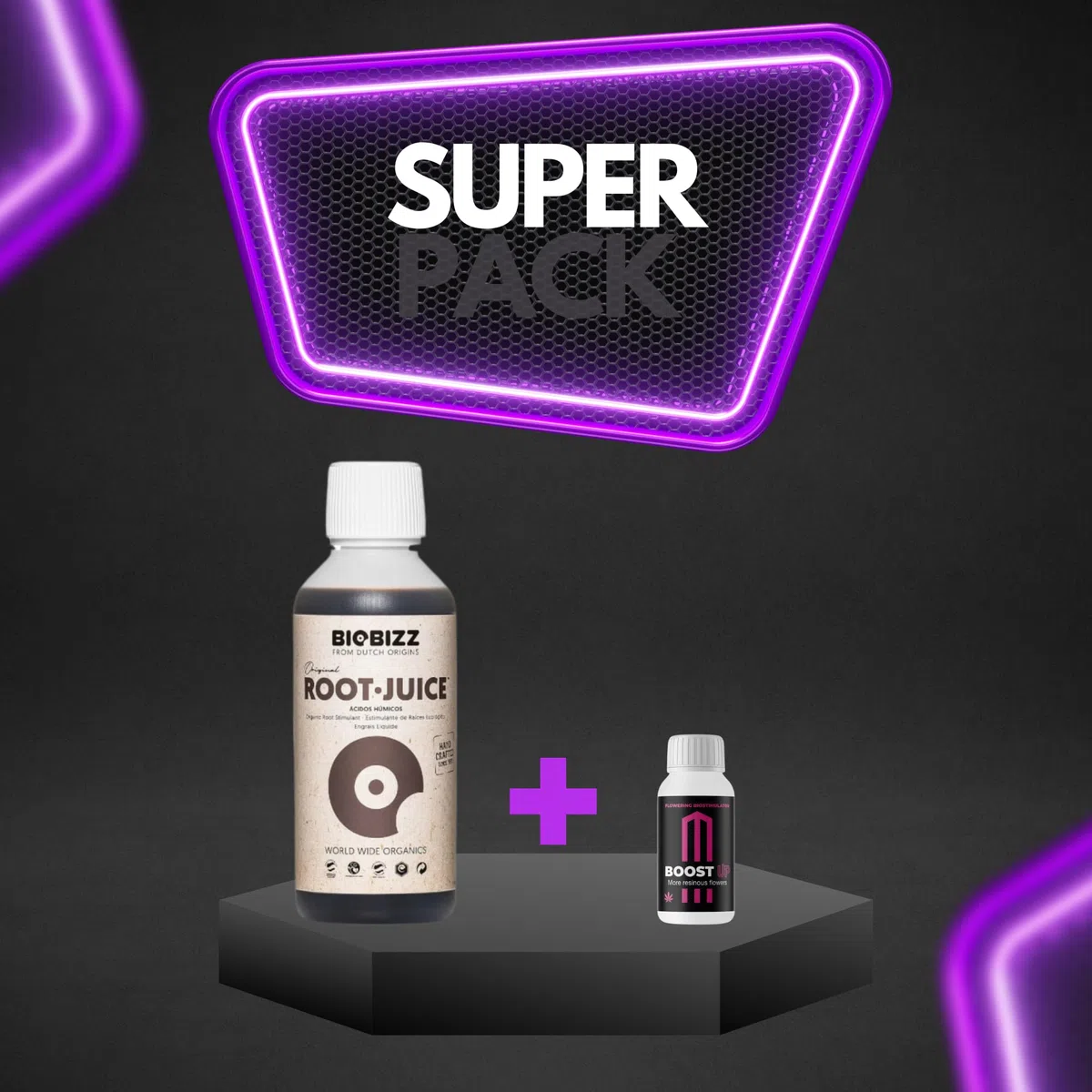 GROWMANIA Root Juice de BioBizz 250 ml + échantillon Boost Up Nutrients + Doseur | Stimulateur de racines biologiques | Pour jeunes plantes et graines
