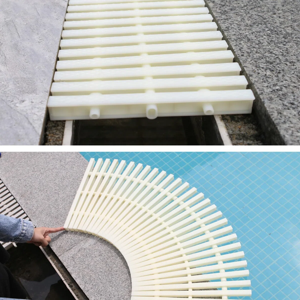 Grille de trop-plein pour piscine, terrasse, jardin, robuste, antirouille