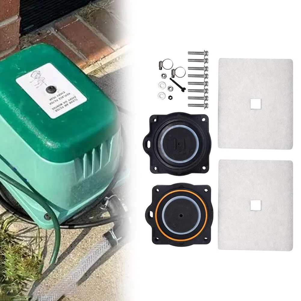 HP60/80 Kit de reconstruction de pompe à air compatible avec les aérateurs HP 80, HP 60, HP-80-0110, diaphramme, filtre et kit de vis inclus