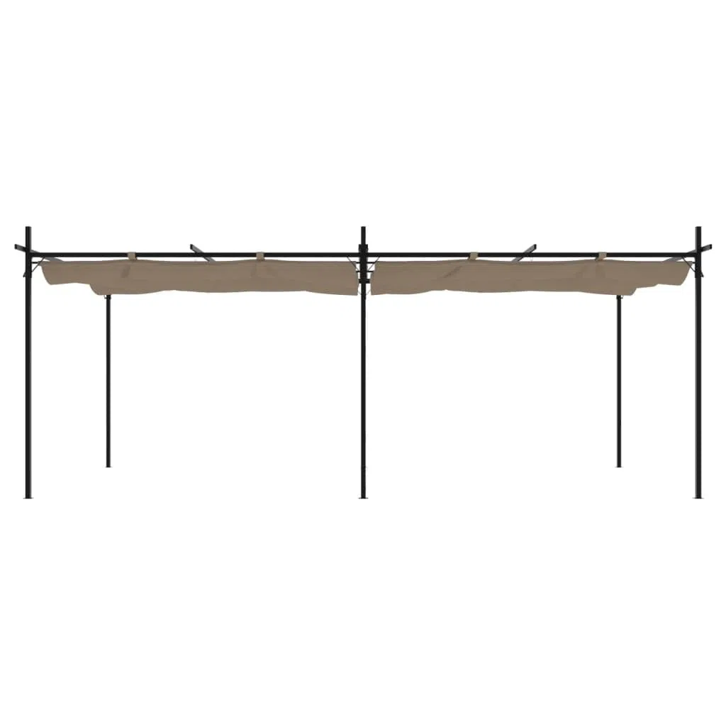 Pergola Acier et Aluminium Taupe 589x292x230 cm