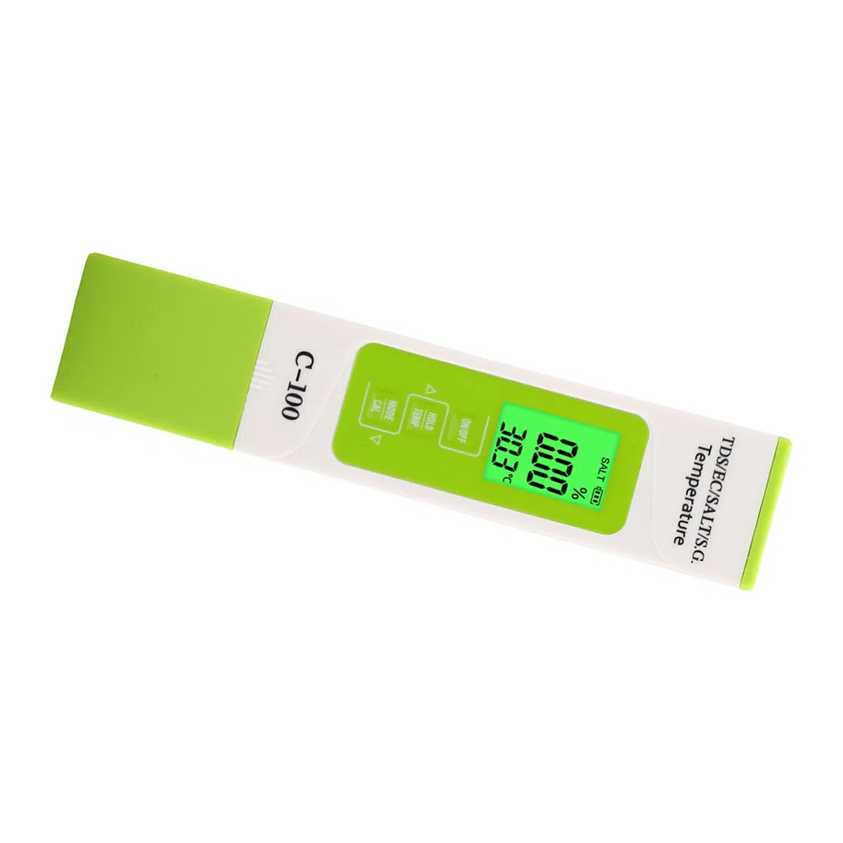 C 100 5 en 1 Salinité TDS EC Testeur D'eau de Mer Multifonction Testeur de Qualité de L'eau avec Rétro éclairage Numérique PH mètre TDS Pen Zero Water Quality PPM Tester Meter pour Piscine D'eau Potab