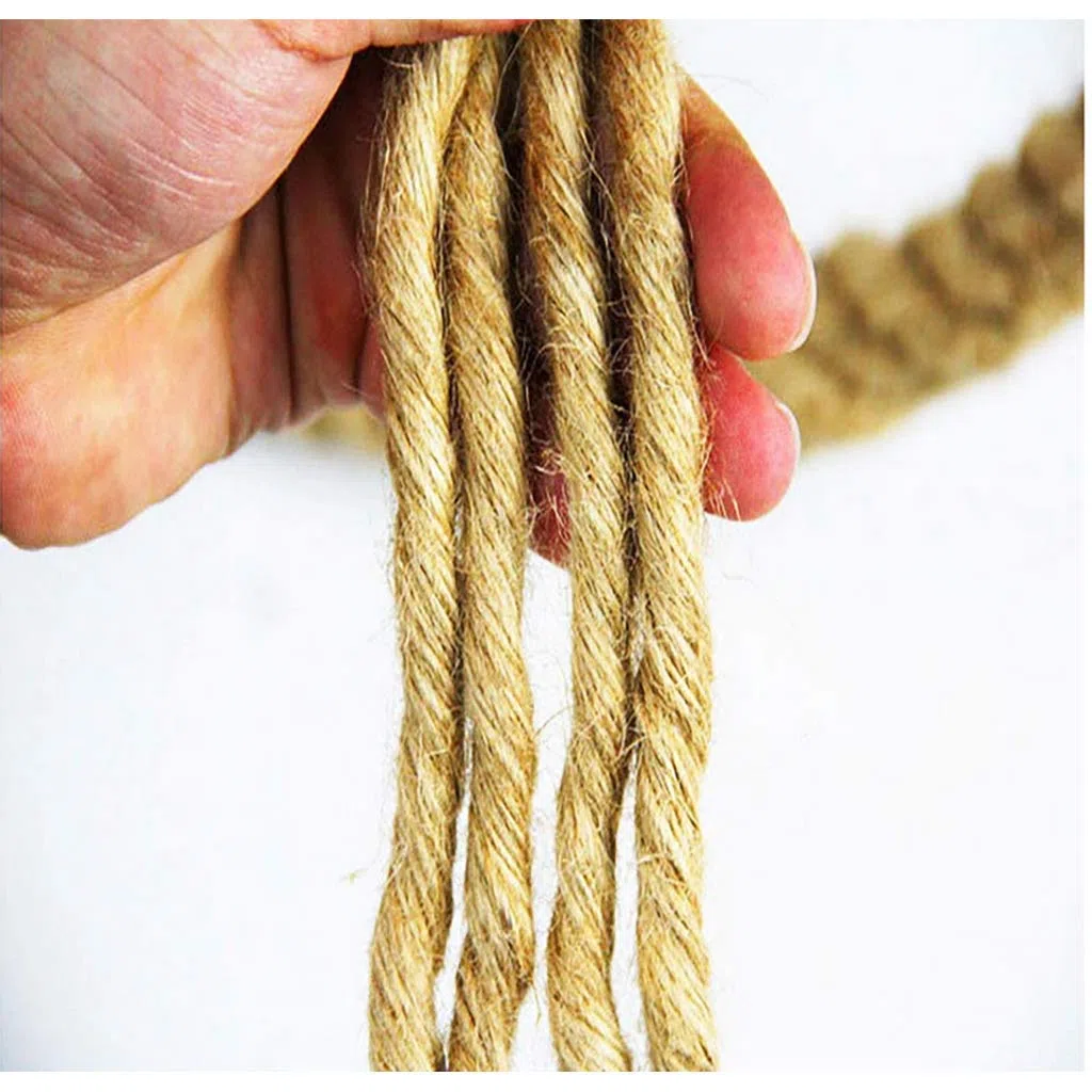 Corde en Jute Naturelle 16 mm / 18 mm / 20 mm, Chanvre Robuste pour Jardinage, Emballage et Décoration de la Maison (18mm)