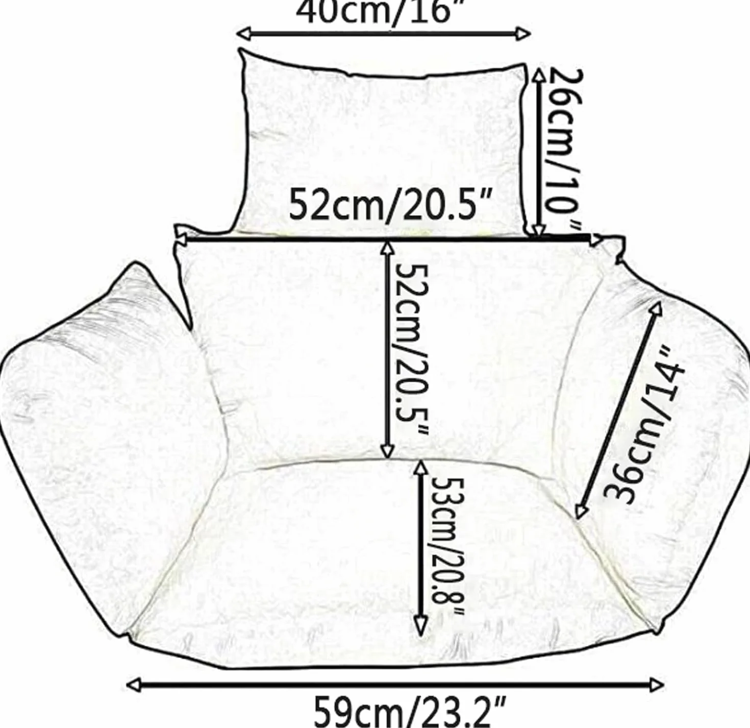 Earnmore Housse de Coussin de Remplacement pour Chaise d'oeuf Uniquement, Housse de Coussin de Chaise d'oeuf Suspendue imperméable et résistante au Soleil pour Coussin de Jardin (sans Rembourrage)