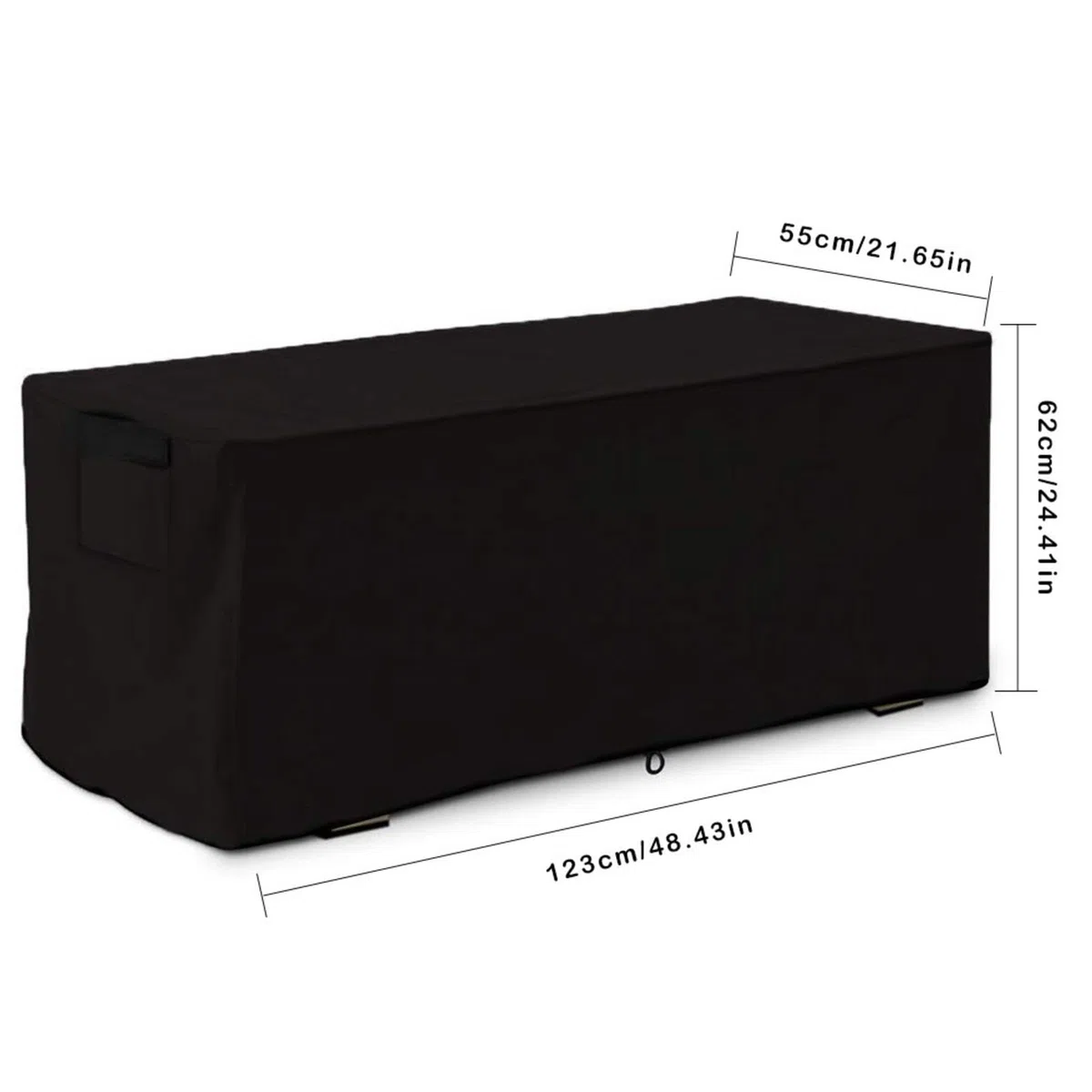 Housse Coffres de Rangement Extérieur Étanche, Housse de Protection pour Boîtes de Jardin Coffre à Coussin Extérieur, Tissu Oxford 210D Anti-UV Résistant aux intempéries Housse de Boîte de Rangement
