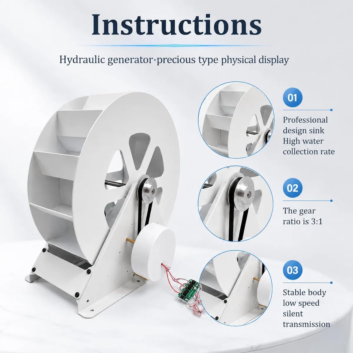 Générateur de turbine à eau portable pour flux hors réseau, kit micro hydroélectrique alimenté par débit, fonctionnement silencieux, construction en acier durable
