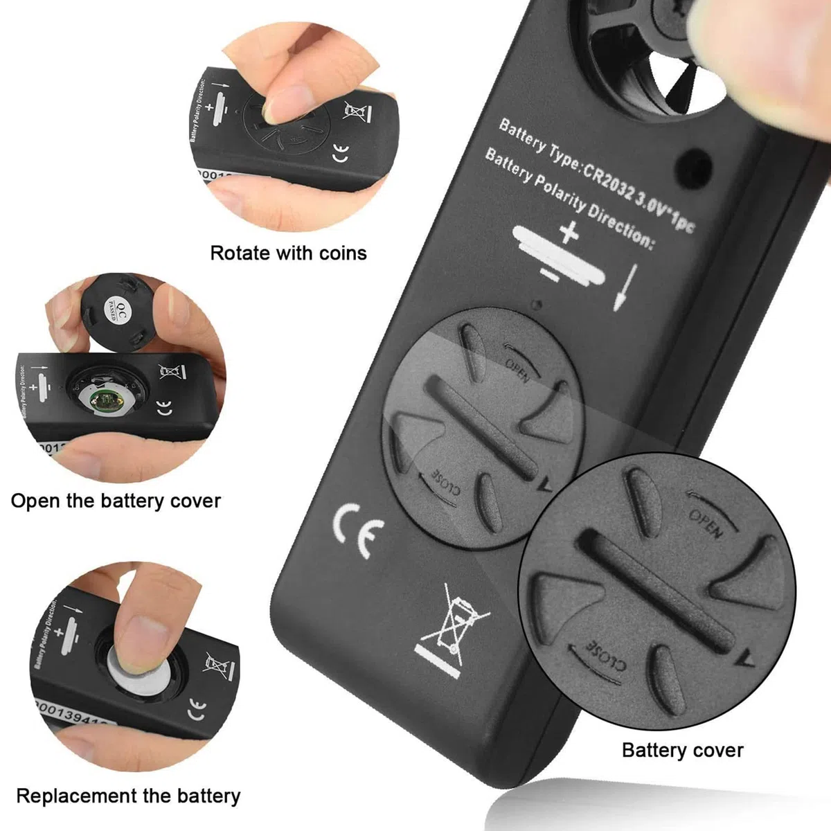 Anémomètre Numérique Portable AIOMEST AI-816B - Mini Anémomètre de Poche Mesure Vitesse du Vent 90km/h, Température- Haute Précision ±5% - Pour HVAC, Voile, Tir, Drone, Golf, Randonnée