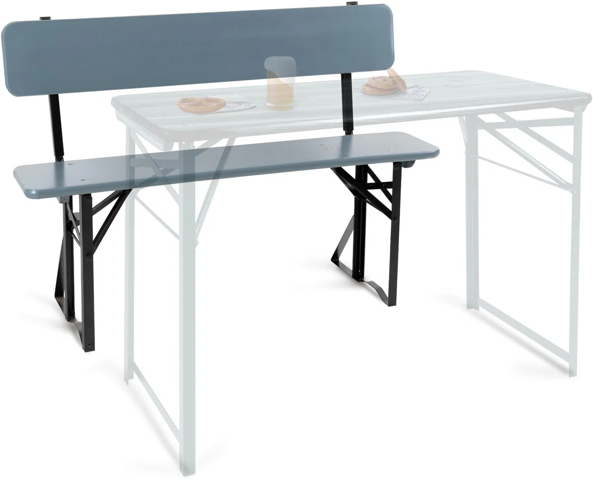 Stagecaptain BBB-119 GY Hirschgarten Banc de Fête avec Dossier 119 cm Gris